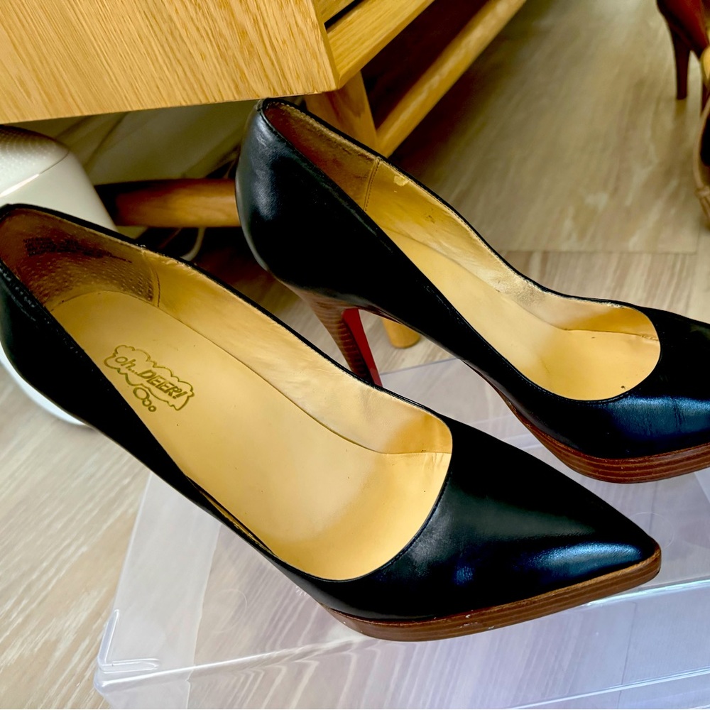 Used platform, pointy heels